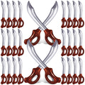 14-Pack Inflatable Pirate Swords for Parties, Pool, and Costume Play – 22.8 Inches, PVC, Red & Silver