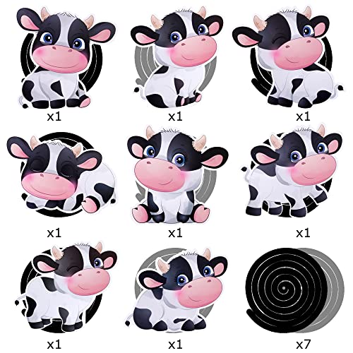 15 Cow Birthday Party Hanging Swirls Decorations - Farm Animal Theme Party Supplies by umoni