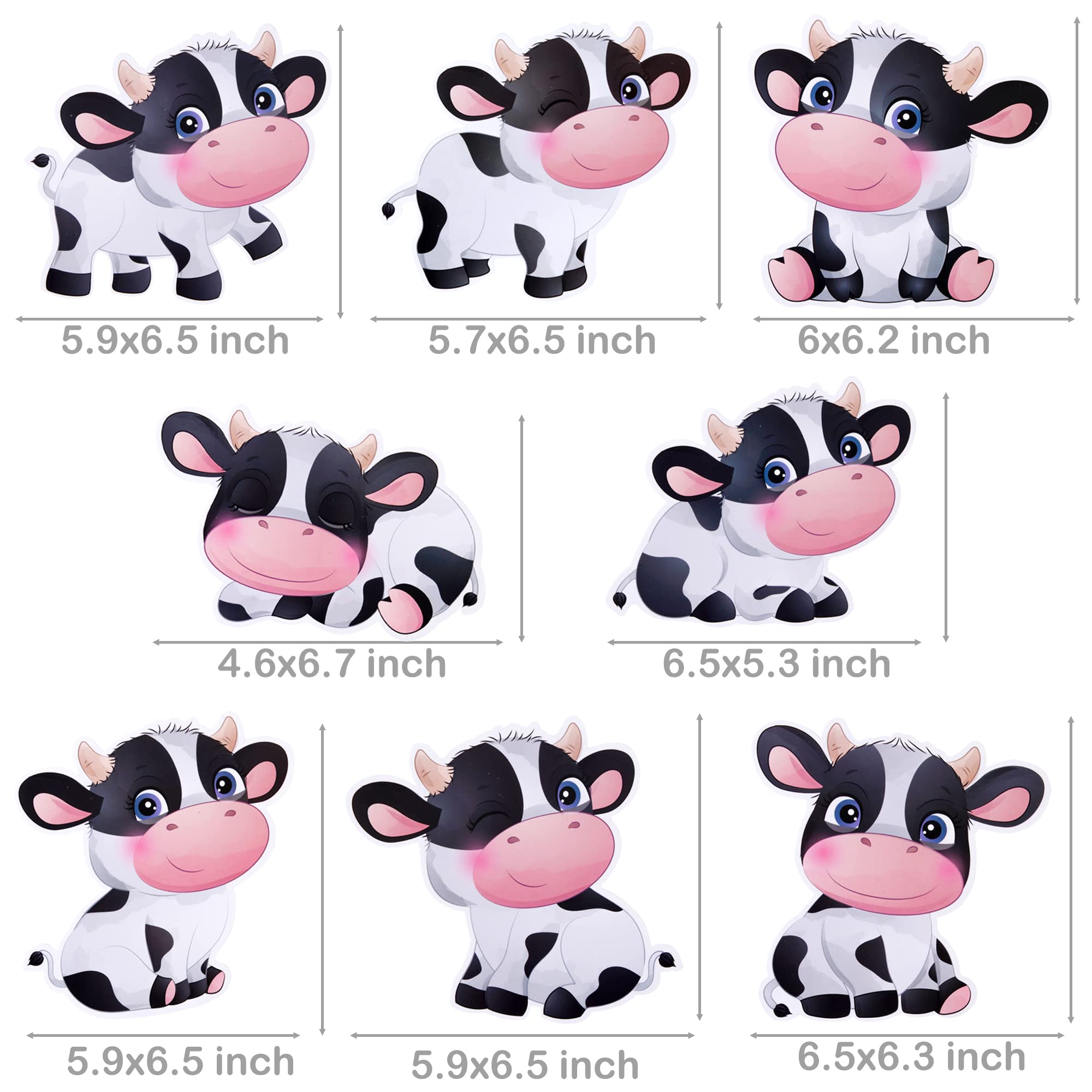 15 Cow Birthday Party Hanging Swirls Decorations - Farm Animal Theme Party Supplies by umoni