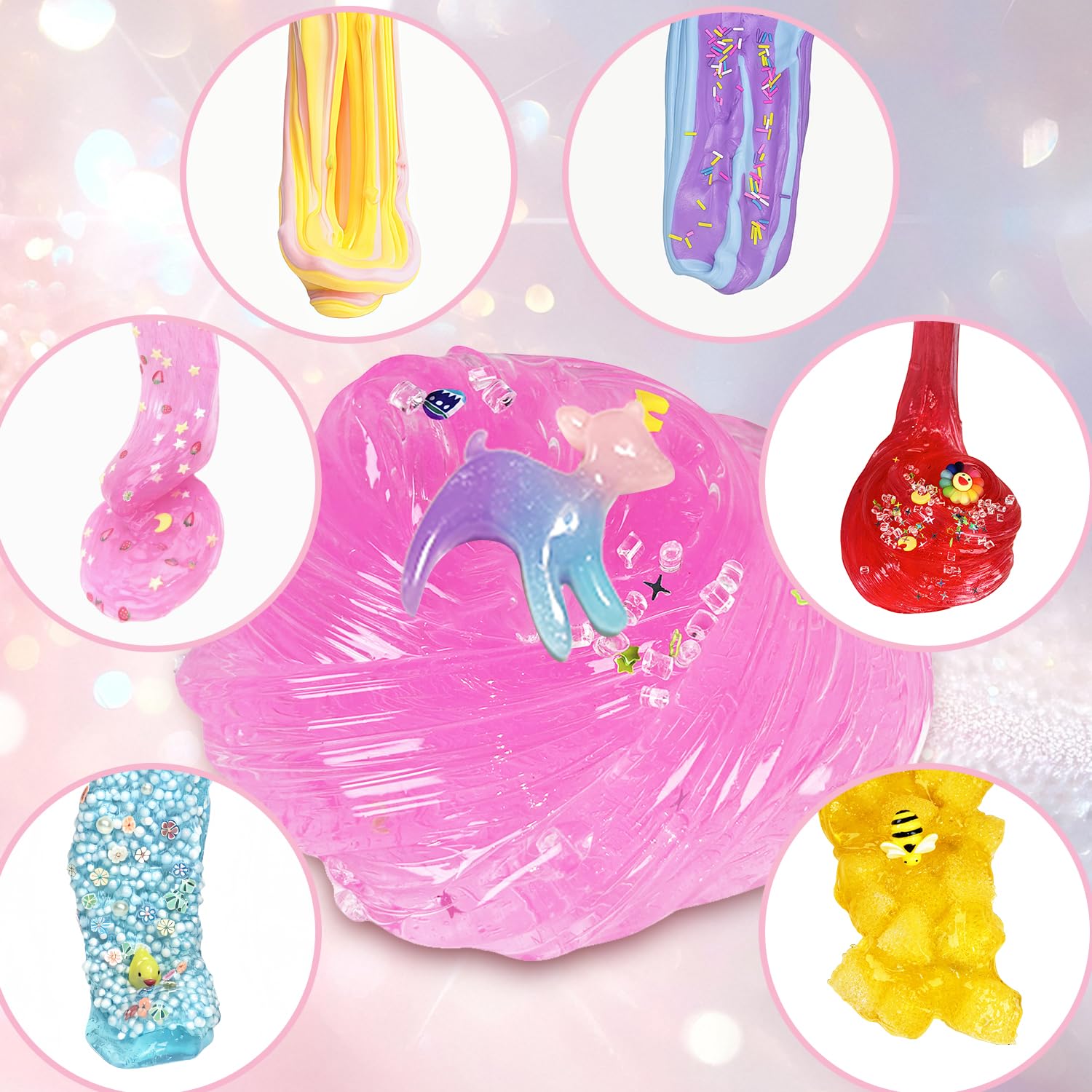 15-Pack Cloud Galaxy Butter Slime Kit – Non-Sticky, Soft Sludge Toy for Kids, Birthday & Party Favors