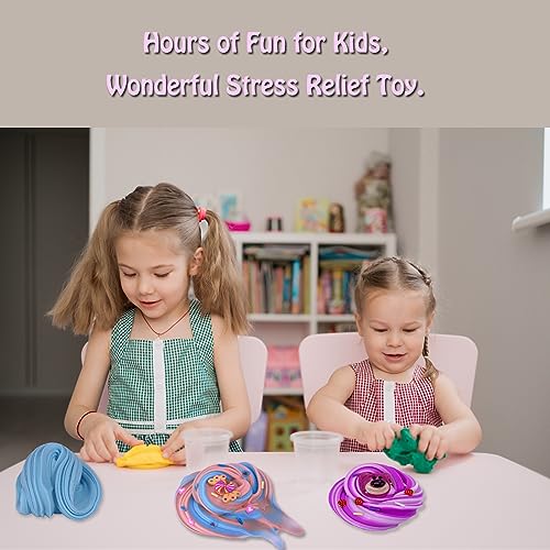 15-Pack Duo Colored Butter Slime Kit by Tzsofesko – Non-Sticky, Super Soft Sludge Toy for Kids and Adults