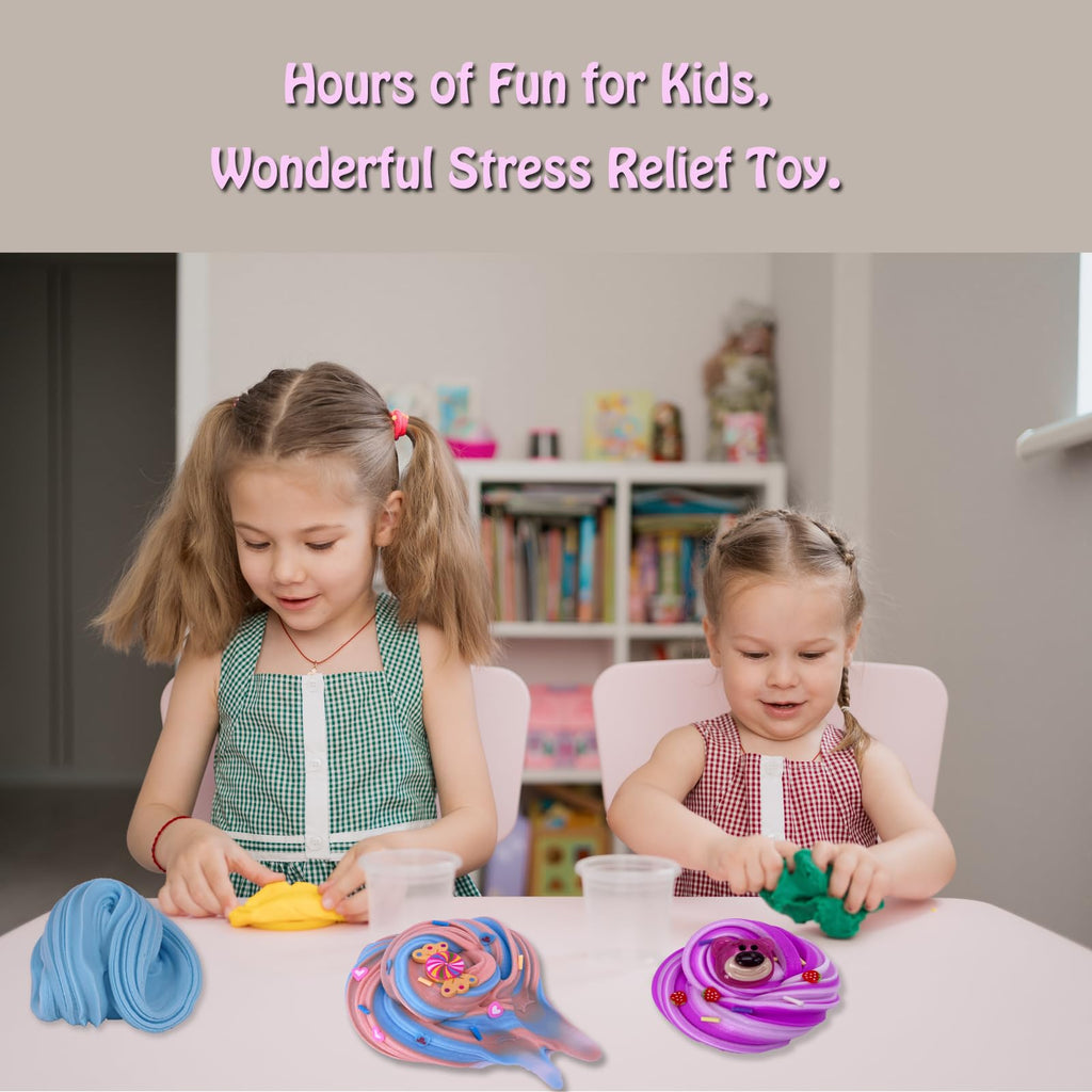 15-Pack Duo Colored Butter Slime Kit by Tzsofesko – Non-Sticky, Super Soft Sludge Toy for Kids and Adults