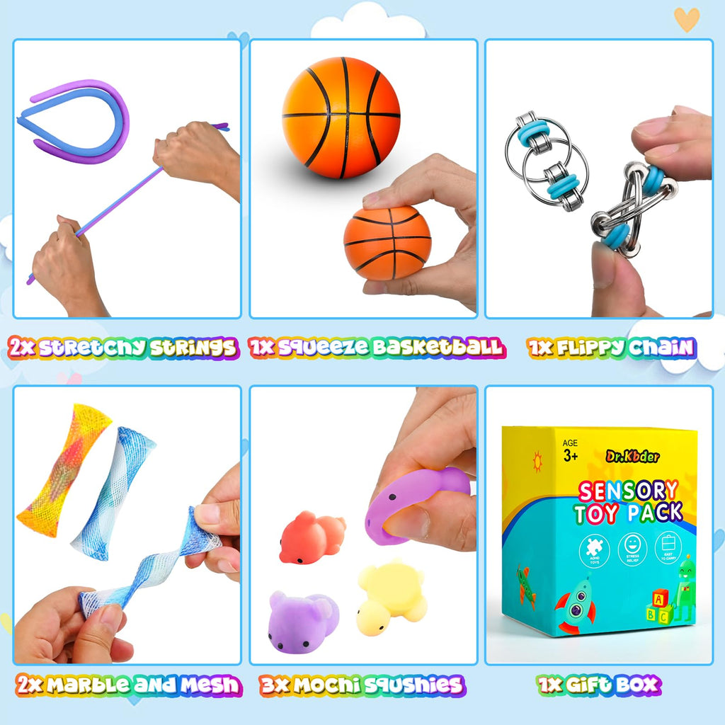 15-Pack Fidget Toys Bulk for Kids & Adults – Sensory Autism ADHD Classroom Treasure Box Gifts