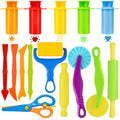 15-Piece Kids Dough Tool Set – Cutters, Roller, Rolling Pins, Safety Scissors & More by Wxqfumy
