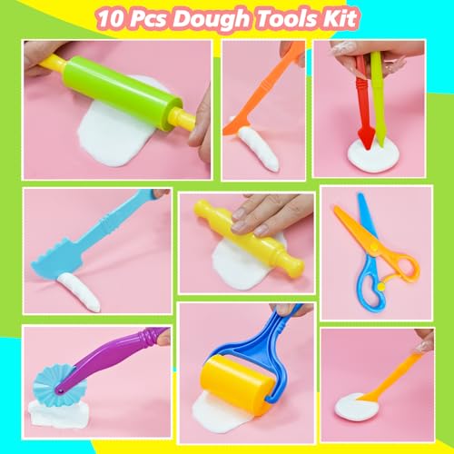 15-Piece Kids Dough Tool Set – Cutters, Roller, Rolling Pins, Safety Scissors & More by Wxqfumy