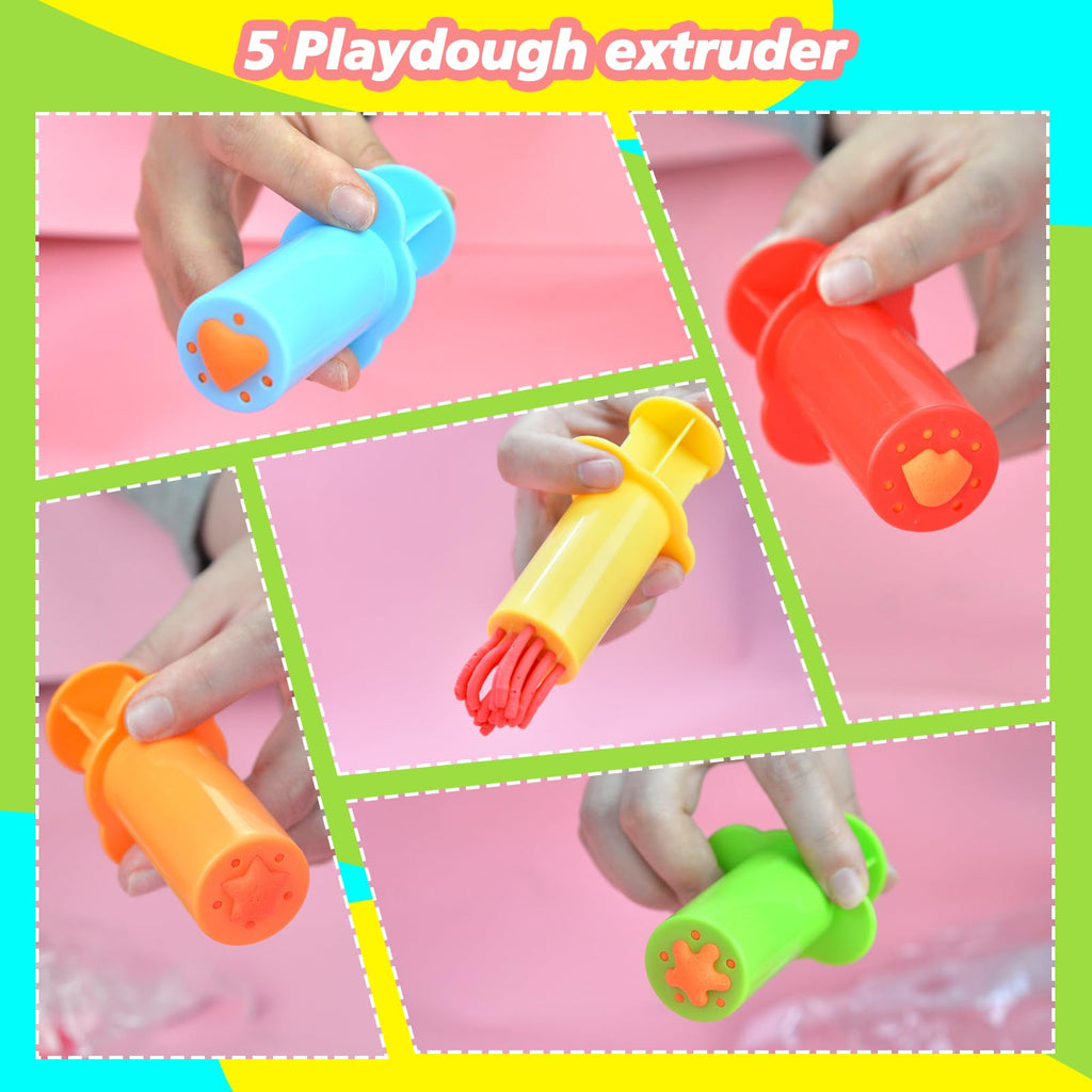 15-Piece Kids Dough Tool Set – Cutters, Roller, Rolling Pins, Safety Scissors & More by Wxqfumy
