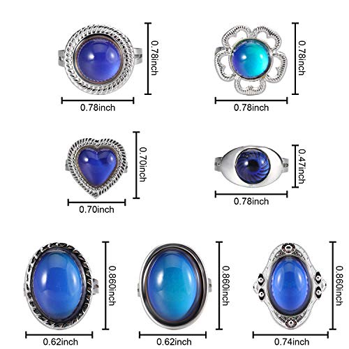 15-Piece Mood Rings Set for Kids – Adjustable Color-Changing Rings for Birthday Party Favors and Goodie Bags