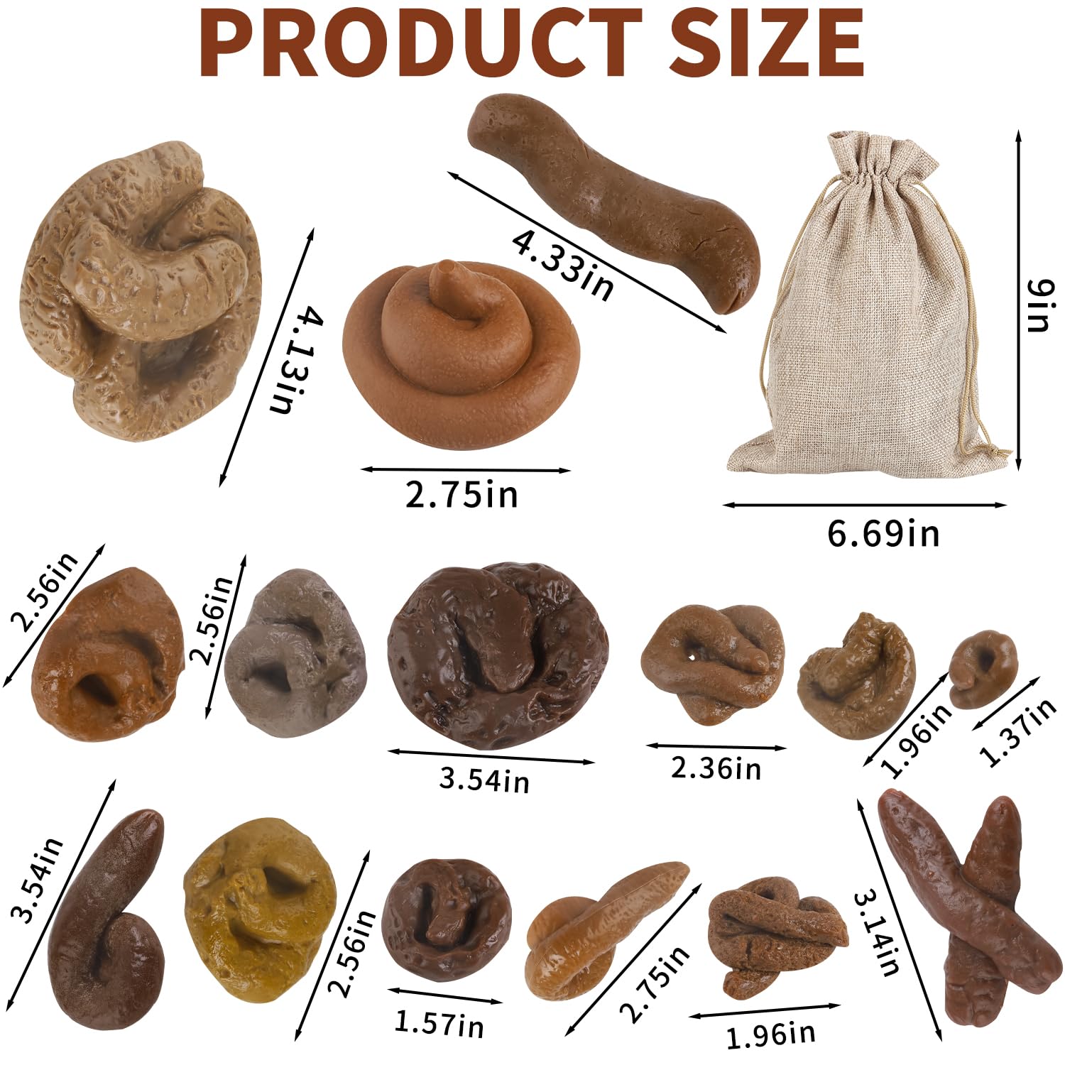 15 Realistic Fake Poo Prank Toys – Lifelike Dog Poop Props for April Fools, Halloween & Gags