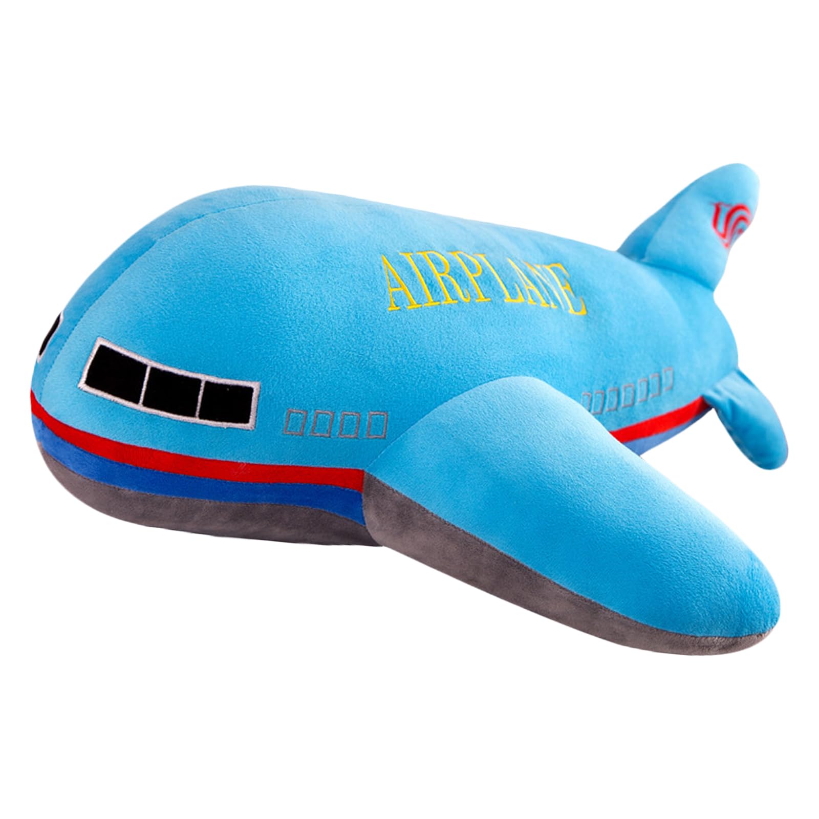 15.7 Inch Blue Airplane Plush Toy – Soft PP Cotton Stuffed Aircraft Pillow for Kids and Aviation Fans
