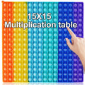 15x15 Multiplication Table Pop Fidget Toy – Rainbow Math Game for Kids & Adults