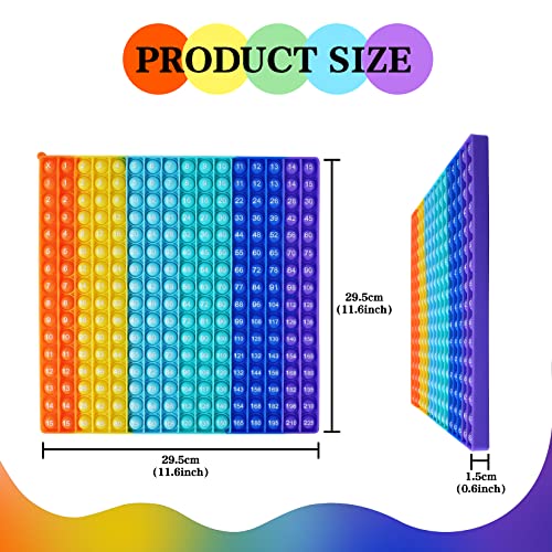 15x15 Multiplication Table Pop Fidget Toy – Rainbow Math Game for Kids & Adults