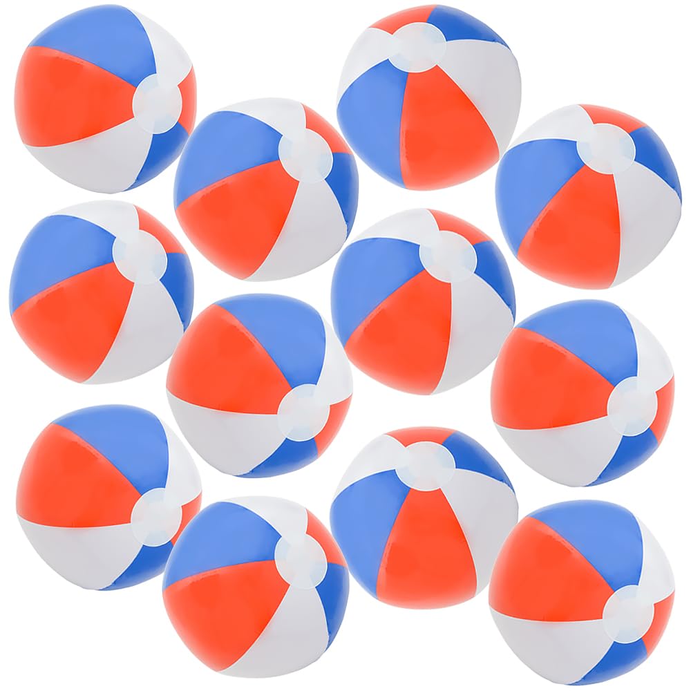 16-Inch Patriotic Beach Ball – Red, White & Blue – Pack of 12 by Rhode Island Novelty