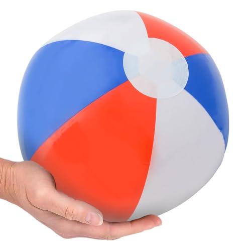 16-Inch Patriotic Beach Ball – Red, White & Blue – Pack of 12 by Rhode Island Novelty