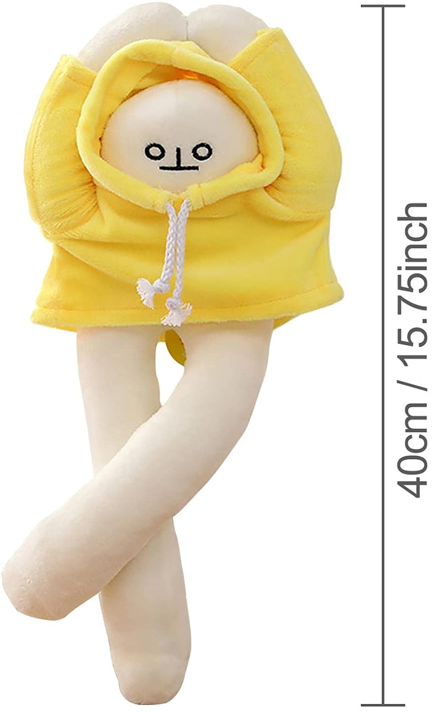 16-Inch Plush Banana Man Toy with Poseable Limbs and Magnetic Hands – Funny Decompression Stuffed Doll by Sunfedmiss (Green)
