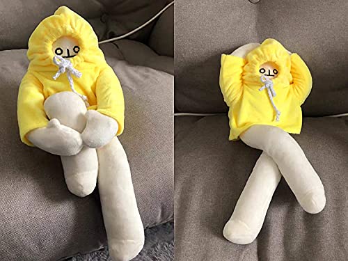 16-Inch Poseable Banana Man Plush Toy with Magnetic Hands - Sunfedmiss Funny Decompression Stuffed Doll for Kids