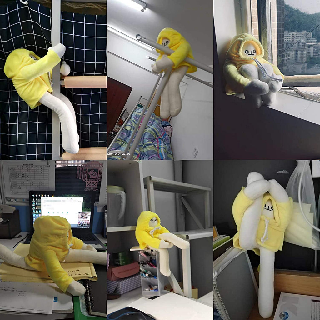 16-Inch Poseable Banana Man Plush Toy with Magnetic Hands - Sunfedmiss Funny Decompression Stuffed Doll for Kids