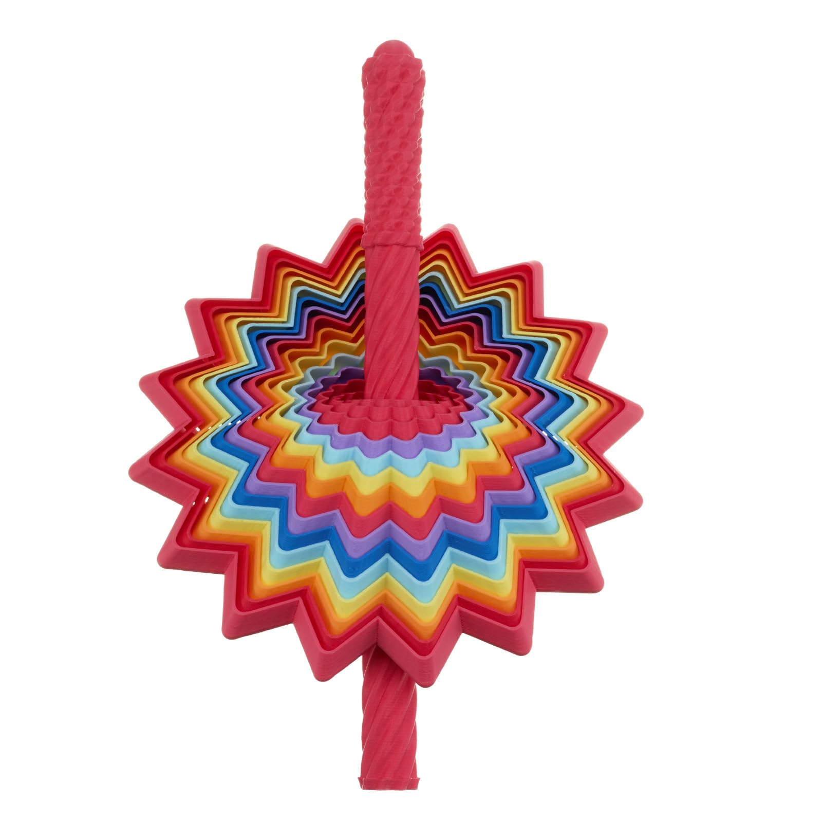 16-Layer Rainbow Spinning Fidget Toy for Adults – Kinetic Desk Toy with Spiral Center for Focus & Relaxation