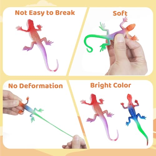16 Pack Color Changing Lizard Bath Toys – Thermochromic Water Toys for Kids Age 3+