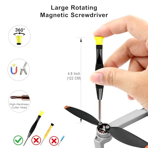 16-Pack Replacement Propellers with Magnetic Screwdriver for DJI Mini 4K, Mini 2, Mini 2 SE