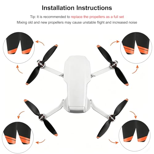 16-Pack Replacement Propellers with Magnetic Screwdriver for DJI Mini 4K, Mini 2, Mini 2 SE