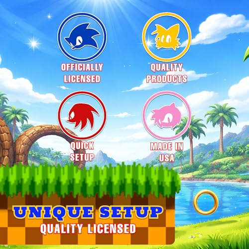 16-Pack Sonic the Hedgehog Party Masks with Sticker - Officially Licensed Birthday Supplies