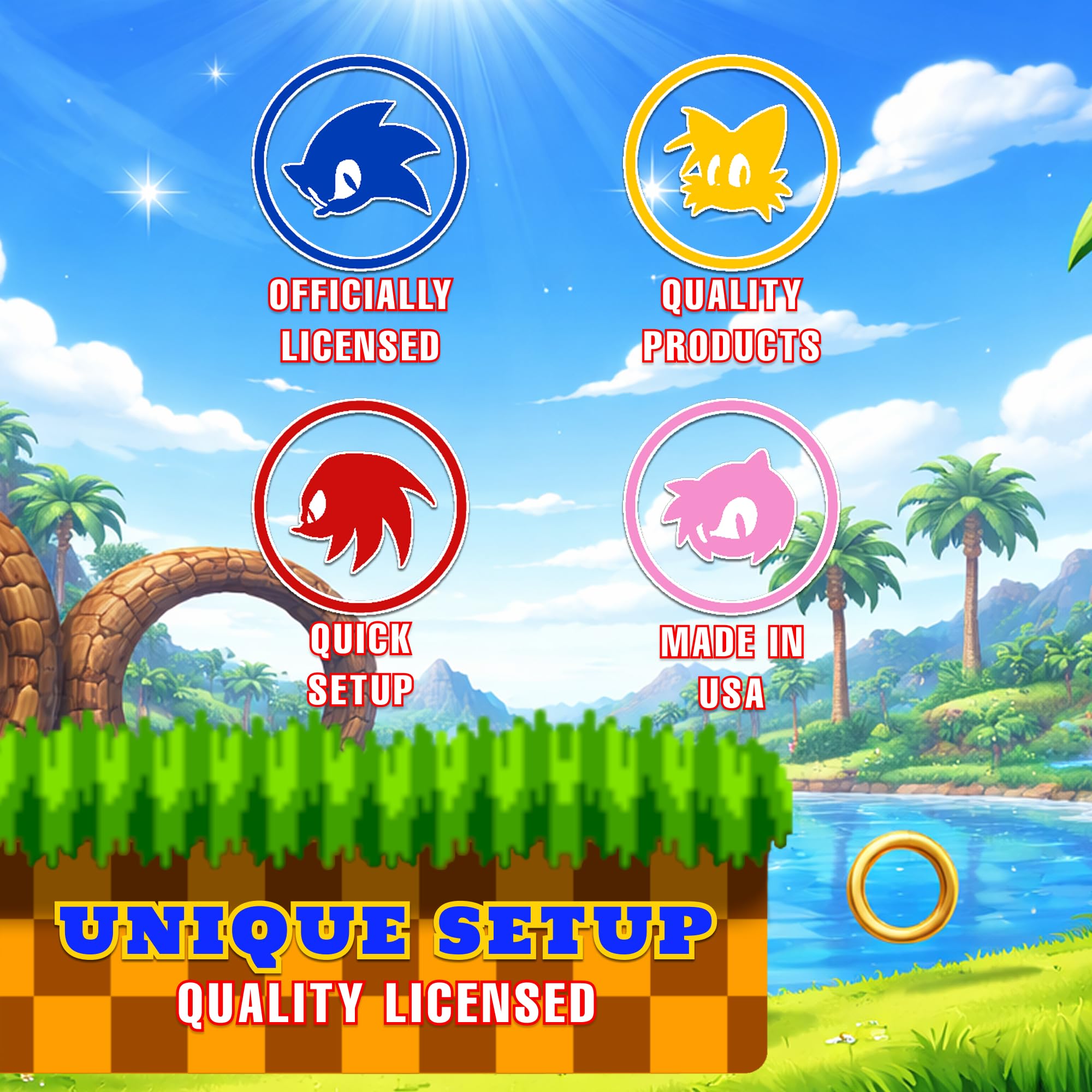 16-Pack Sonic the Hedgehog Party Masks with Sticker - Officially Licensed Birthday Supplies