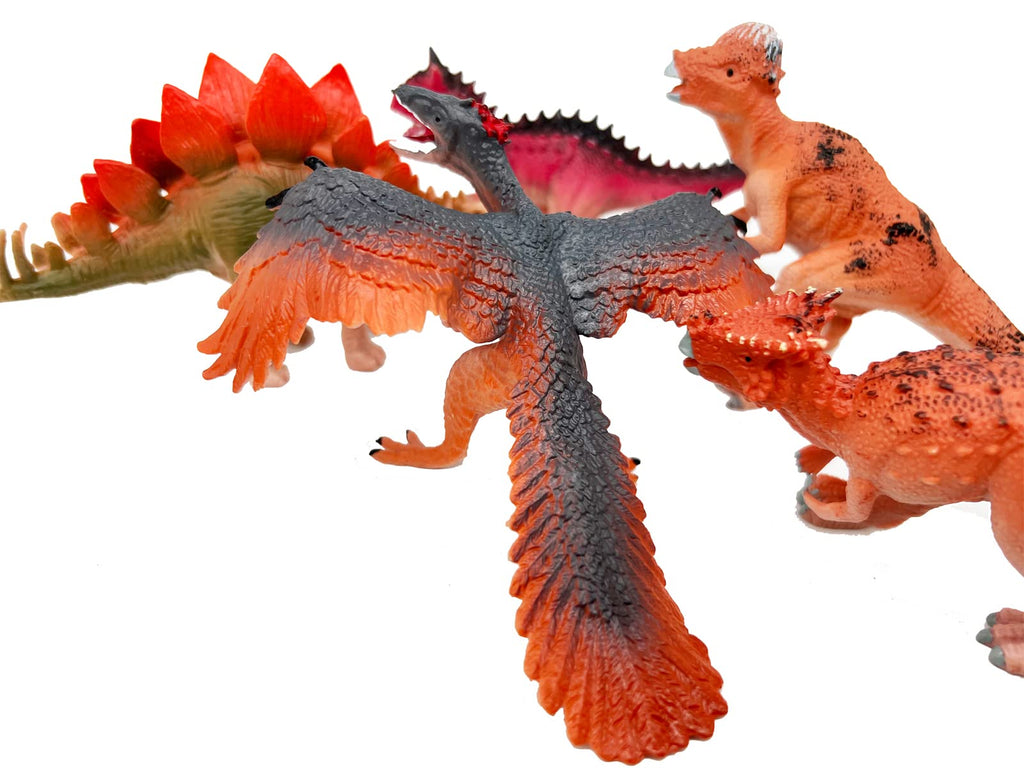 16-Piece Dinosaur Figures Set by Gemini&Genius – Party Favors, Cake Toppers & Gifts