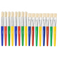 16-Piece Non-Toxic Paint Brush Set for Kids Ages 3-8 - Washable Nylon Bristles by Mcenzinen