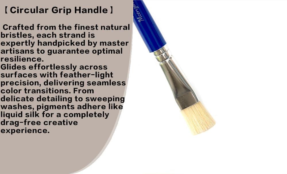 16-Piece Non-Toxic Paint Brush Set for Kids Ages 3-8 - Washable Nylon Bristles by Mcenzinen