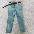 1/6 Scale Blue Jeans Pants for 12" Male Action Figures – Light Blue with Belt