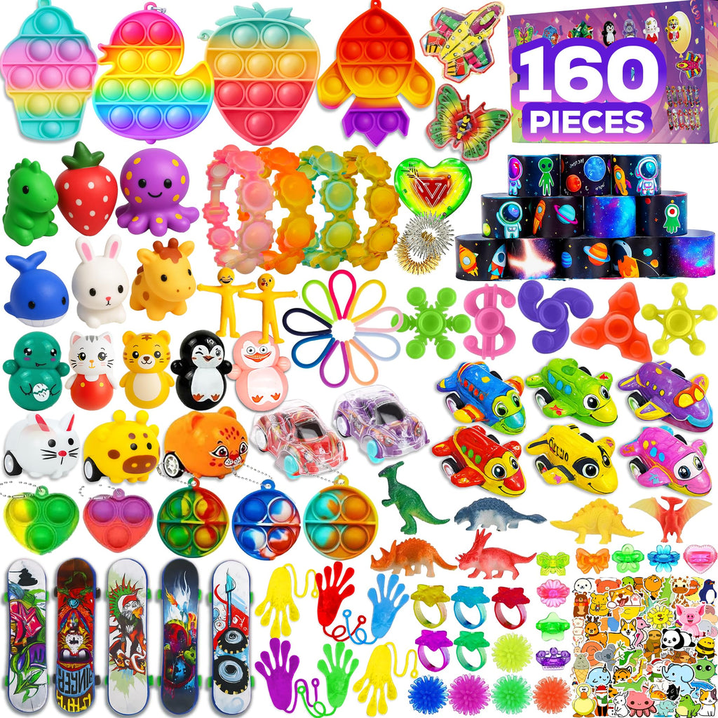 160-Piece Fidget Toy Party Favors Pack – Random Sensory Set for Kids & Adults