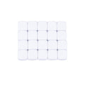 16mm Blank Acrylic Dice with Rounded Corners - 20 White Cubes for Crafts & Games