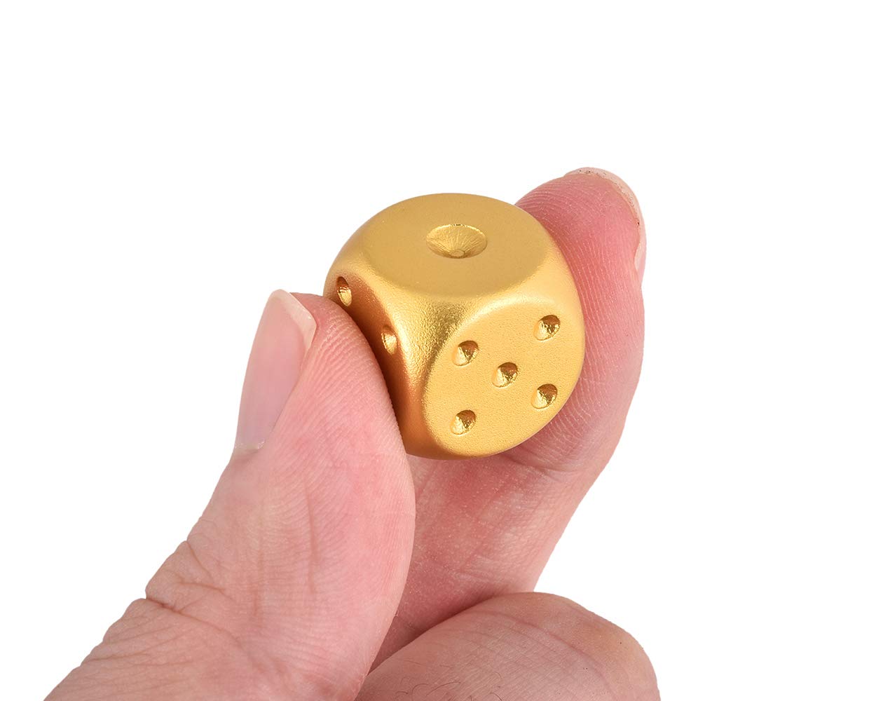 16mm Gold Aluminum Alloy Dice Set (5 Pieces) with Portable Case – DS.DISTINCTIVE STYLE