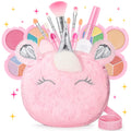 17-Piece Washable Makeup Kit for Kids 3-10 | Non-Toxic Unicorn Crossbody Bag Set