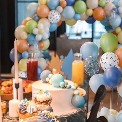 170-Piece Blue Dog Balloon Arch Kit for Birthday, Baby Shower & Puppy Parties