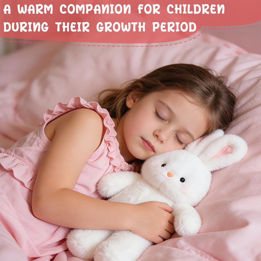 17.7 Inch White Rabbit Plush – Soft Cuddly Bunny Stuffed Animal by FPYWO