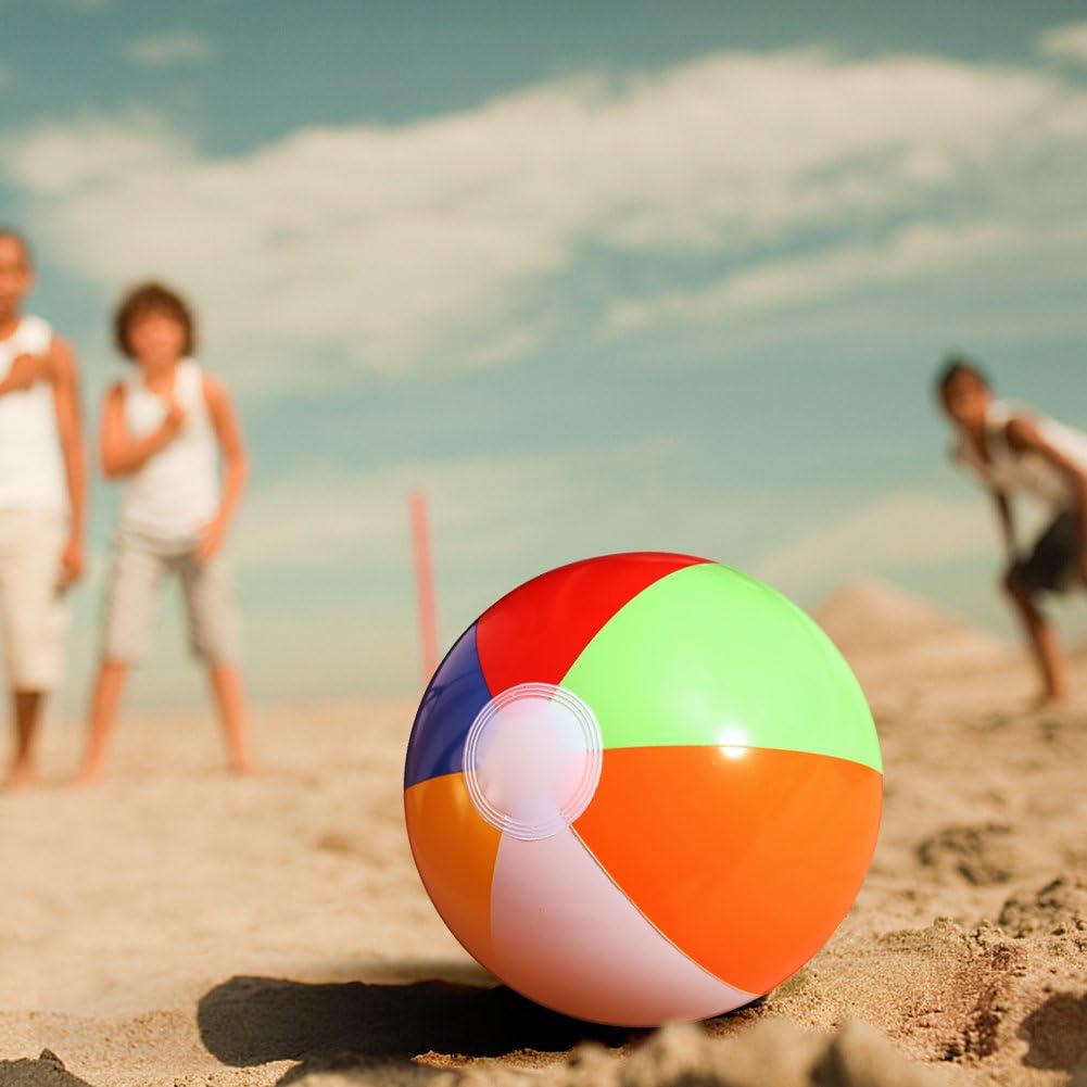 18-Pack Inflatable Beach Balls – 8-Inch Rainbow PVC Pool Toys for Summer Fun, Party Favors & Outdoor Games