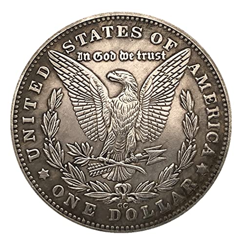 1890 Morgan Commemorative Silver-Plated Brass Coin – Collectible Replica in Protective Case