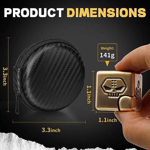 2-in-1 Metal Infinity Cube Fidget Spinner with Magnetic Dice Tops – Stress Relief Desk Toy for Adults and Kids