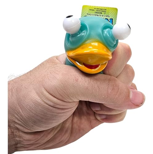 2-Inch Ducky Eye Poppers (10 Pack) – Rubber Squeeze Toys for Carnival Prizes, Party Favors, Bath Time & Jeep Ducking