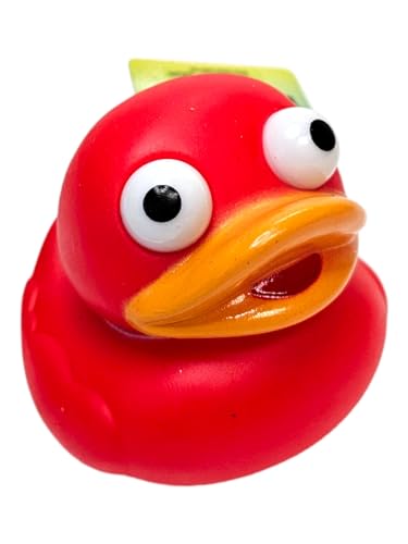 2-Inch Ducky Eye Poppers (10 Pack) – Rubber Squeeze Toys for Carnival Prizes, Party Favors, Bath Time & Jeep Ducking