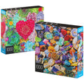 2-Pack 1000-Piece Jigsaw Puzzles: Succulents & Rocks and Minerals – Amazon Exclusive for Adults & Kids 8+