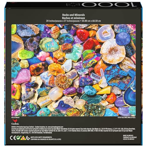 2-Pack 1000-Piece Jigsaw Puzzles: Succulents & Rocks and Minerals – Amazon Exclusive for Adults & Kids 8+