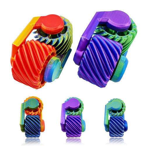 2-Pack 3D Printed Gear Fidget Spinner Set - Sensory Toys for Stress Relief and Focus, Easter Basket Stuffers for Kids and Adults