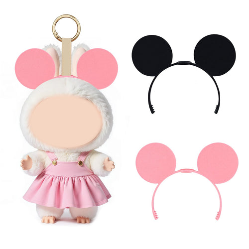 2 Pack 3D Printed Mouse Ears for Dolls - Cute Plush Accessory for Cosplay, Parties, Gift