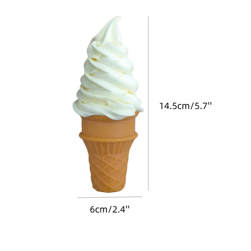 2 Pack Artificial Ice Cream Decor – Lifelike Fake Ice Cream Food Model for Photography, Party, and Home Display
