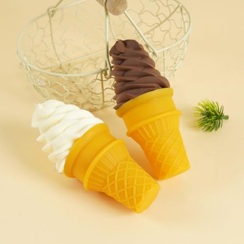 2 Pack Artificial Ice Cream Decor – Lifelike Fake Ice Cream Food Model for Photography, Party, and Home Display