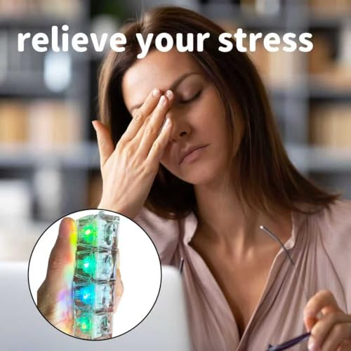 2-Pack Keyboard Fidget Keychain with LED Glow – Transparent Mechanical Clicker for Daily Stress Relief
