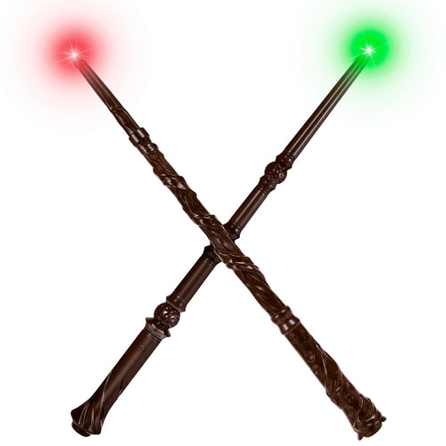 2-Pack Light Up Wizard Wands with Sounds & 4 Colors – Hive & Vine Set for Kids