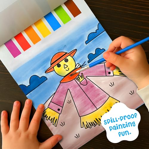 2-Pack Paint with Water Kits for Toddlers - DINO MINI Farm & Fairy Tale - Mess-Free Travel Activity for Ages 4-8